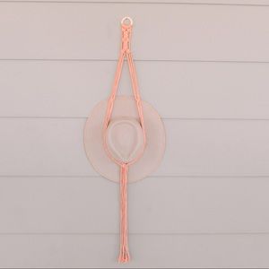 Handmade macrame hat hanger